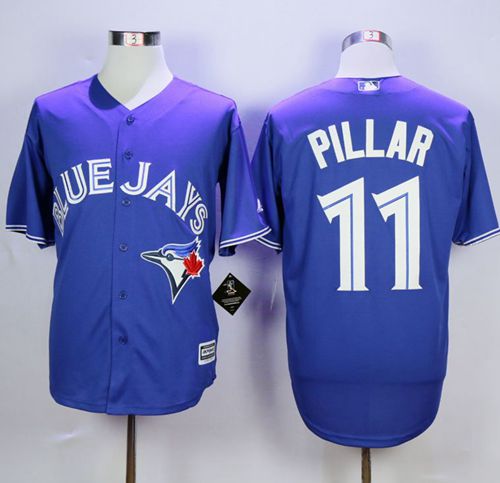 Blue Jays #11 Kevin Pillar Blue New Cool Base Stitched MLB Jersey