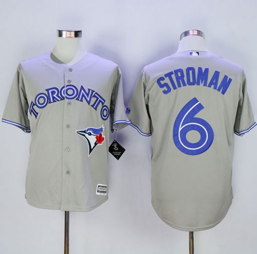 Blue Jays #6 Marcus Stroman Grey New Cool Base Stitched MLB Jersey