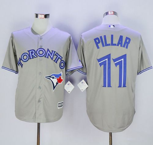 Blue Jays #11 Kevin Pillar Grey New Cool Base Stitched MLB Jersey