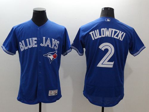 Blue Jays #2 Troy Tulowitzki Blue Flexbase Authentic Collection Stitched MLB Jersey