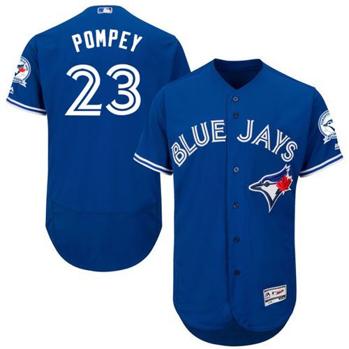 Blue Jays #23 Dalton Pompey Blue Flexbase Authentic Collection Stitched MLB Jersey