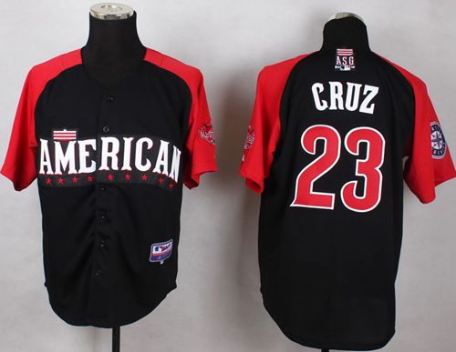 Mariners #23 Nelson Cruz Black 2015 All Star American League Stitched MLB Jersey
