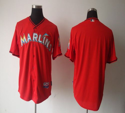 marlins Blank Red 2012 Alternate Stitched MLB Jersey
