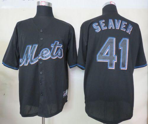 Mets #41 Tom Seaver Black Fashion Stitched MLB Jersey