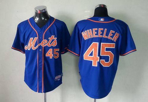 Mets #45 Zack Wheeler Blue Cool Base Stitched MLB Jersey