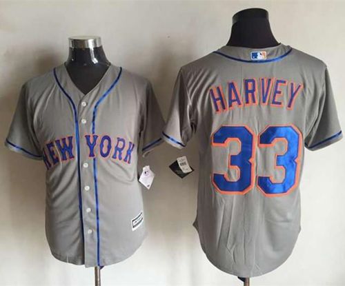 Mets #33 Matt Harvey New Grey Cool Base Stitched MLB Jersey