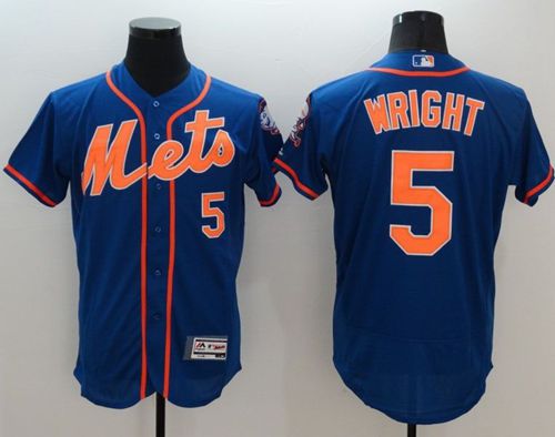 Mets #5 David Wright Blue Flexbase Authentic Collection Stitched MLB Jersey
