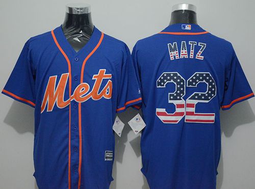 Mets #32 Steven Matz Blue USA Flag Fashion Stitched MLB Jersey