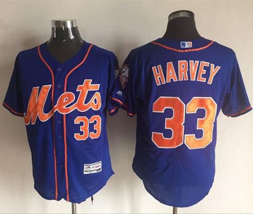 Mets #33 Matt Harvey Blue Flexbase Authentic Collection Stitched MLB Jersey