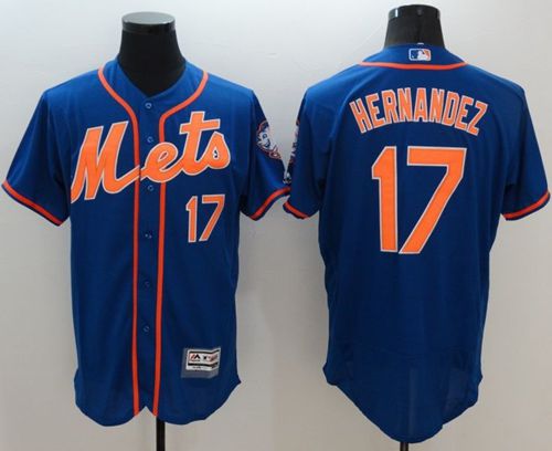 Mets #17 Keith Hernandez Blue Flexbase Authentic Collection Stitched MLB Jersey