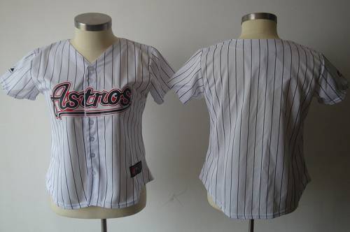 Astros Blank White Women's Fashion Stitched MLB Jersey