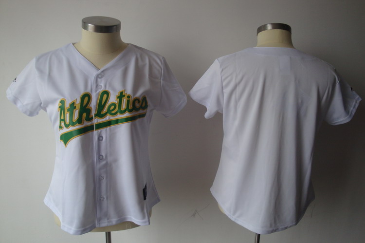 Athletics Blank White Women's Fashion Stitched MLB Jersey