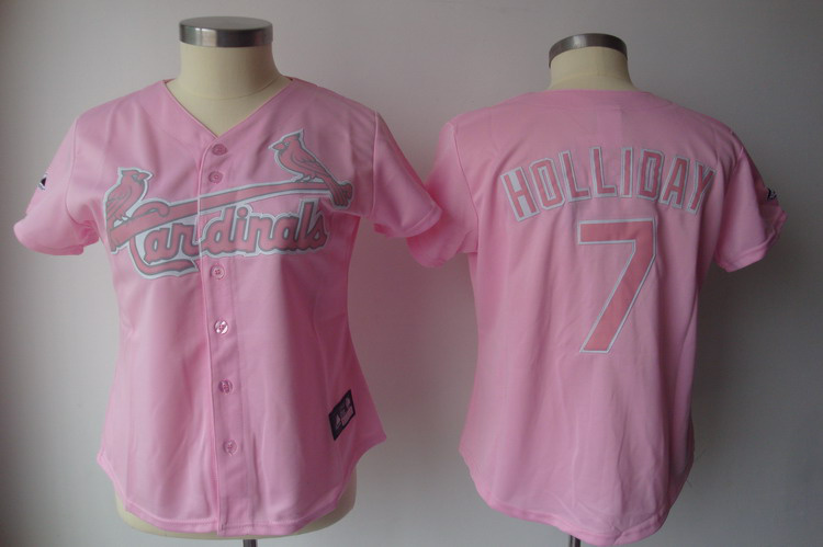Cardinals #7 Matt Holliday Pink Women's Fashion Stitched MLB Jersey