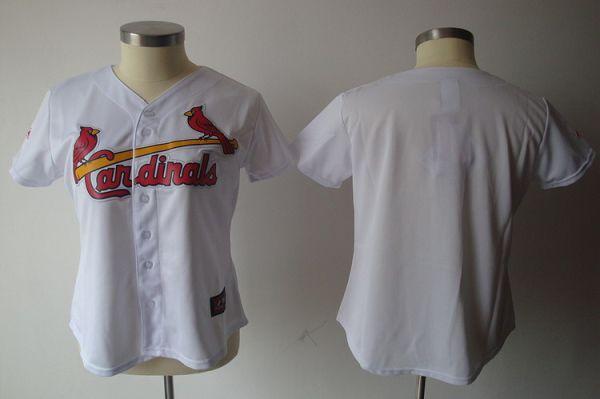 Cardinals Blank White Women's Fashion Stitched MLB Jersey