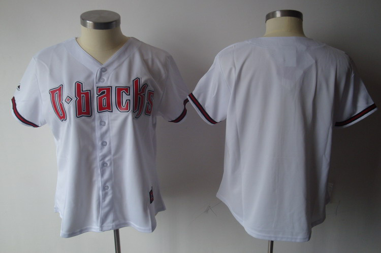 Diamondbacks Blank White Women's Fashion Stitched MLB Jersey