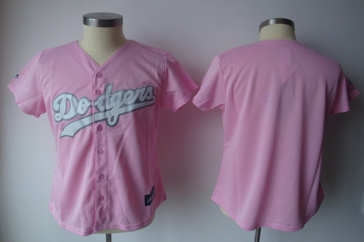 Dodgers Blank Pink Women's Fashion Stitched MLB Jersey