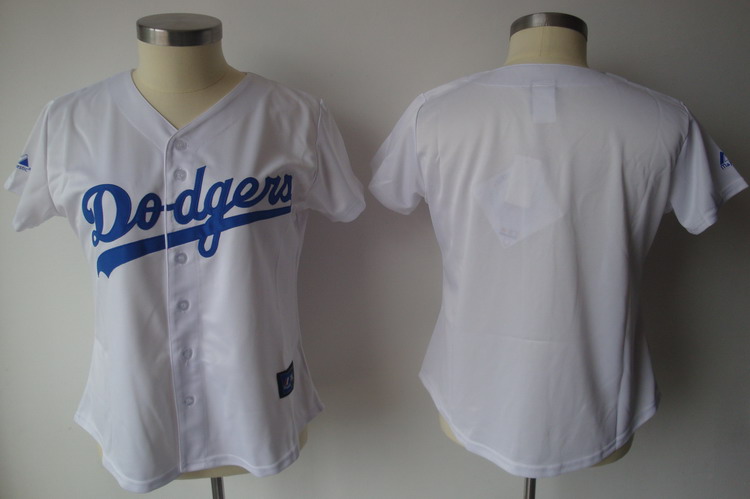 Dodgers Blank White Lady Fashion Stitched MLB Jersey