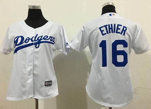 Dodgers #16 Andre Ethier White Lady Fashion Stitched MLB Jersey