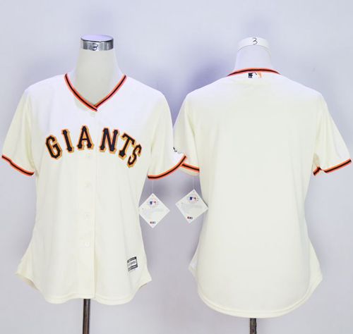 Giants Blank Cream Women's Home Stitched MLB Jersey