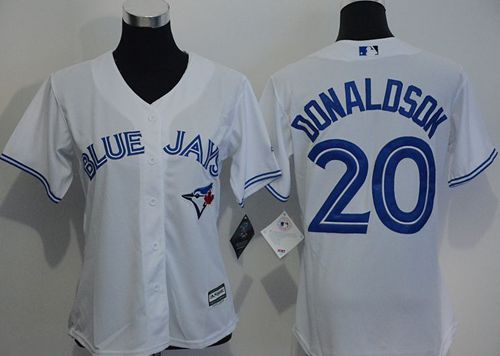 Blue Jays #20 Josh Donaldson White Women's Home Stitched MLB Jersey