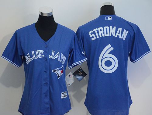 Blue Jays #6 Marcus Stroman Blue Women's Alternate Stitched MLB Jersey