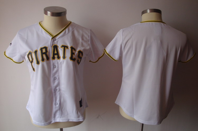 Pirates Blank White Women's Fashion Stitched MLB Jersey