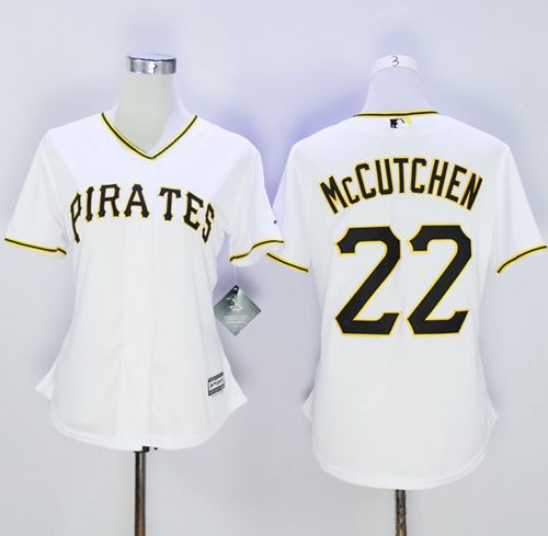 Pirates #22 Andrew McCutchen White Women's Fashion Stitched MLB Jersey