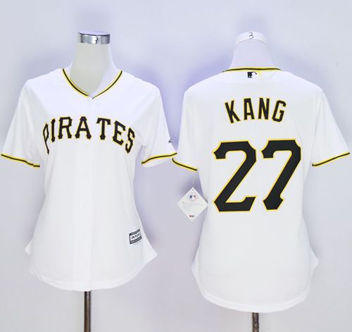 Pirates #27 Jung ho Kang White Women's Home Stitched MLB Jersey