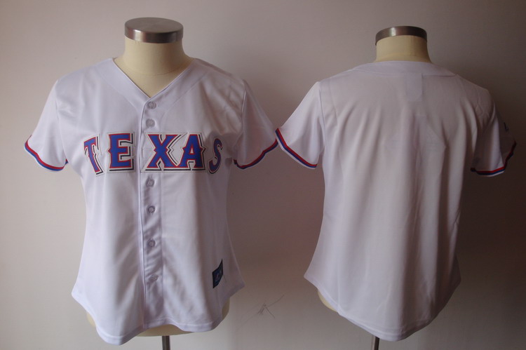 Rangers Blank White Women's Fashion Stitched MLB Jersey