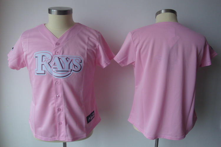 Rays Blank Pink Lady Fashion Stitched MLB Jersey