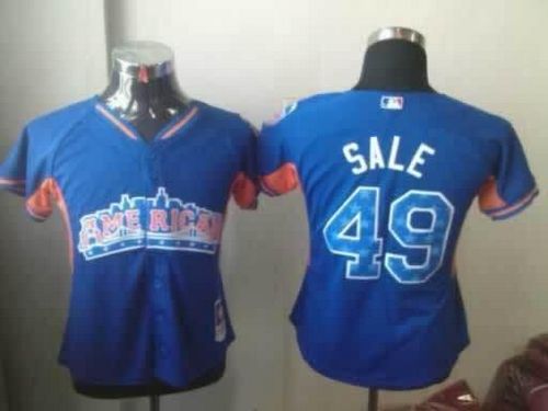 White Sox #49 Chris Sale Blue 2013 All Star Women's Stitched MLB Jersey