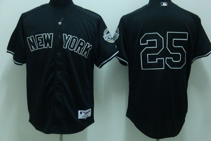 Yankees #25 Mark Teixeira Stitched Black Youth MLB Jersey