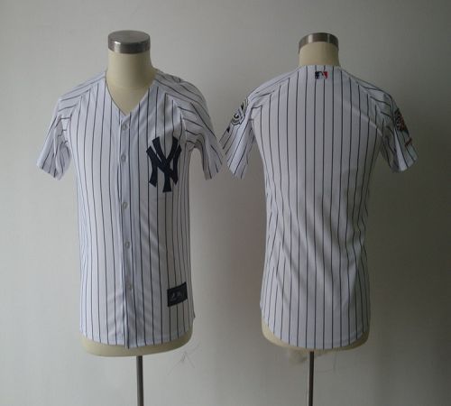 Yankees Blank White Stitched Youth MLB Jersey
