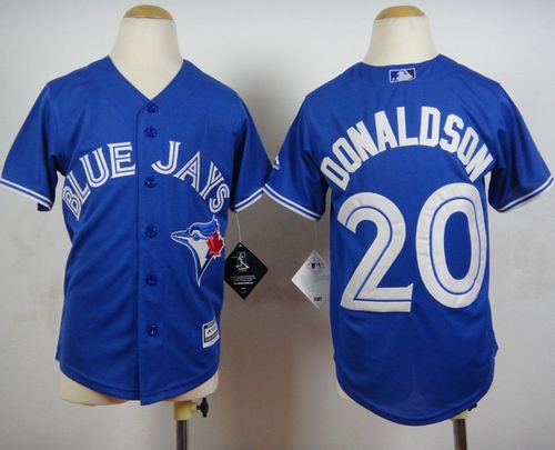 Blue Jays #20 Josh Donaldson Blue Cool Base Stitched Youth MLB Jersey