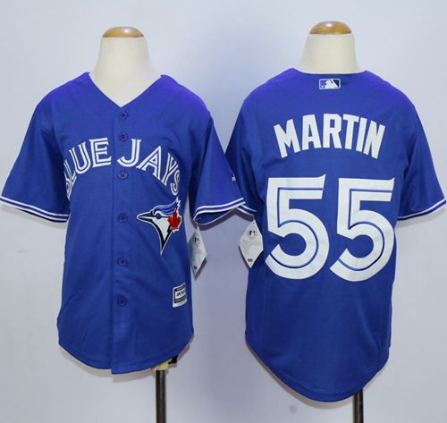 Blue Jays #55 Russell Martin Blue Cool Base Stitched Youth MLB Jersey