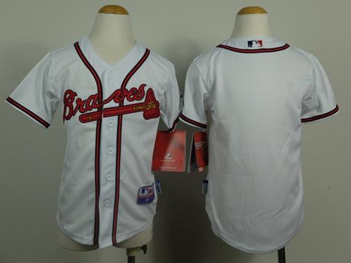Braves Blank White Cool Base Stitched Youth MLB Jersey