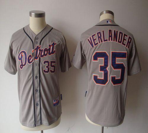 Tigers #35 Justin Verlander Grey Cool Base Stitched Youth MLB Jersey