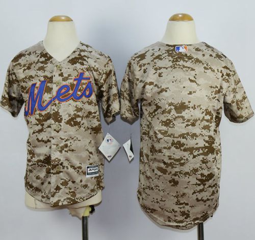 Mets Blank Camo Alternate Cool Base Stitched Youth MLB Jersey