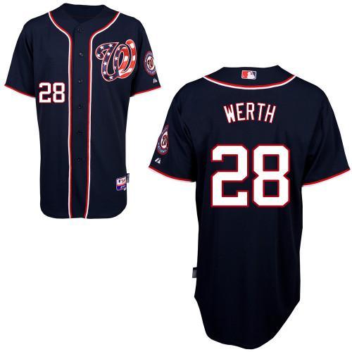 Nationals #28 Jayson Werth Blue Cool Base EStitched Youth MLB Jersey