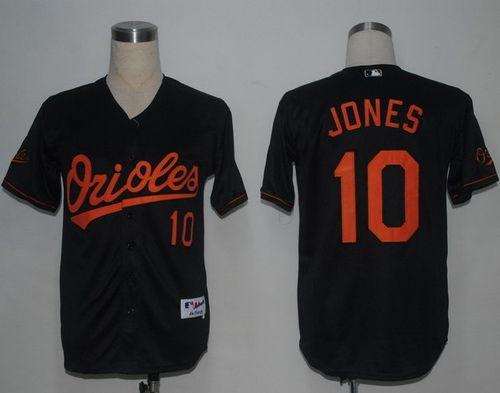 Orioles #10 Adam Jones Black Cool Base Stitched Youth MLB Jersey