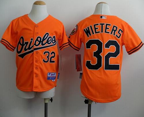 Orioles #32 Matt Wieters Orange Cool Base Stitched Youth MLB Jersey