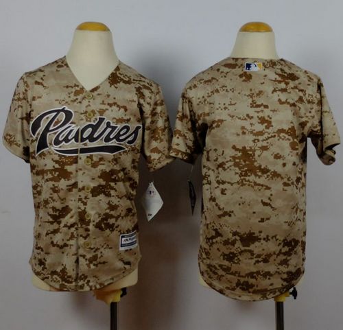 Padres Blank Camo Alternate 2 Stitched Youth MLB Jersey