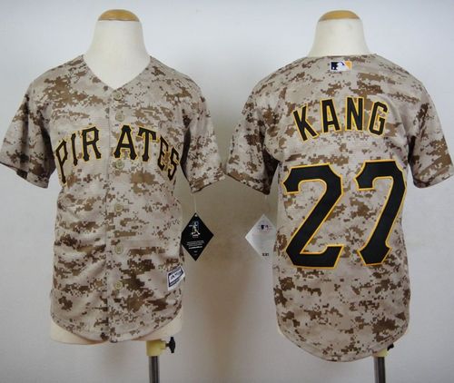 Pirates #27 Jung ho Kang Camo Cool Base Stitched Youth MLB Jersey