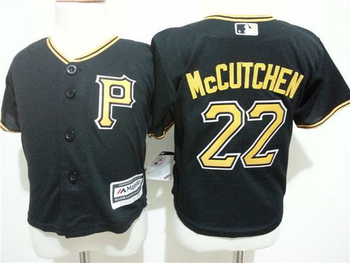 Toddler Pirates #22 Andrew McCutchen Black Cool Base Stitched MLB Jersey