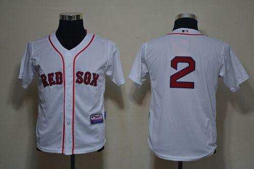Red Sox #2 Jacoby Ellsbury White Cool Base Stitched Youth MLB Jersey