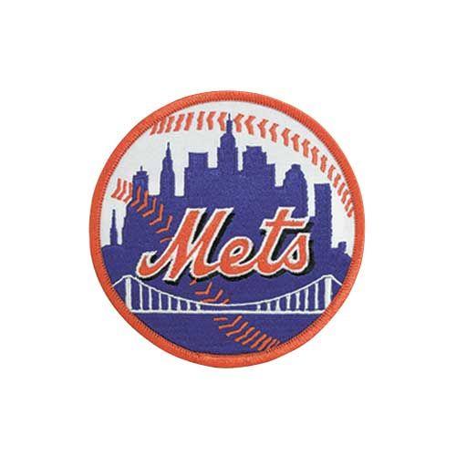 Stitched New York Mets Home Sleeve Patch (Orange Border)