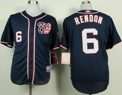 Nationals #6 Anthony Rendon Navy Blue Cool Base Stitched MLB Jersey