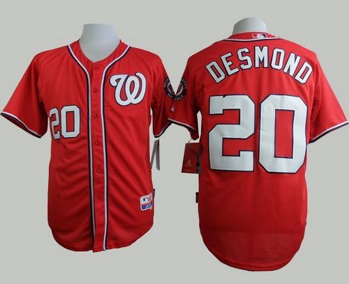 Nationals #20 Ian Desmond Red Cool Base Stitched MLB Jersey