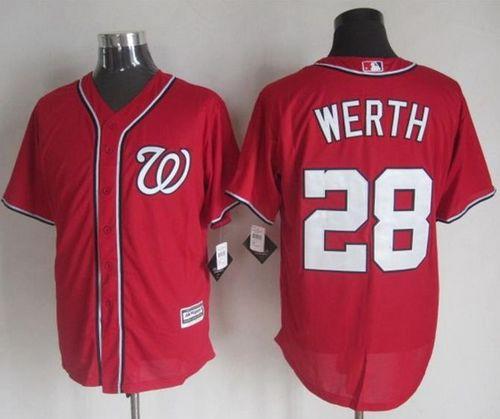 Nationals #28 Jayson Werth Red New Cool Base Stitched MLB Jersey