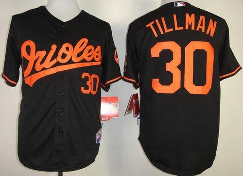 Orioles #30 Chris Tillman Black 1954 2014 60th Anniversary Cool Base Stitched MLB Jersey